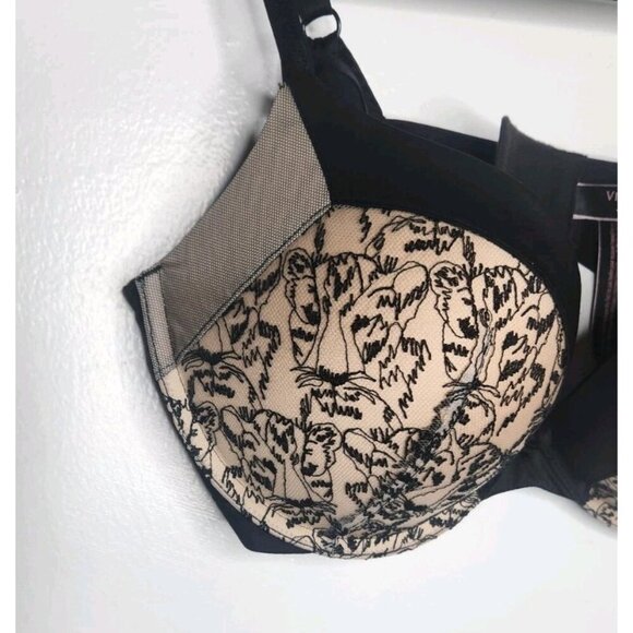 Victoria's Secret Very Sexy Push-Up Bra Underwire Padded Tiger Face 36D - Picture 2 of 6